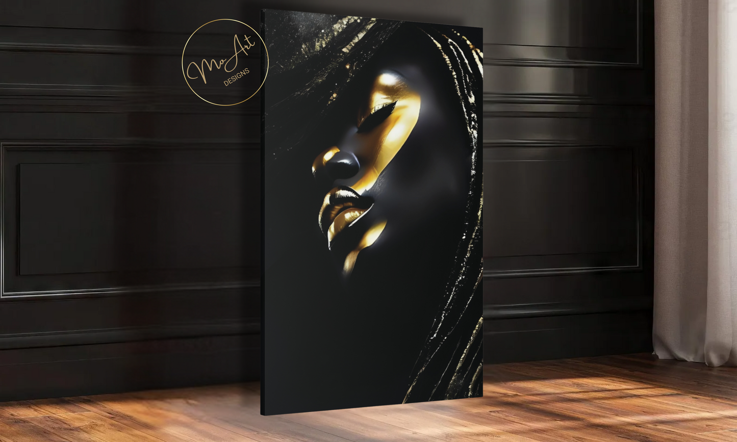 Ebony Glow Luxury Canvas Wall Art
