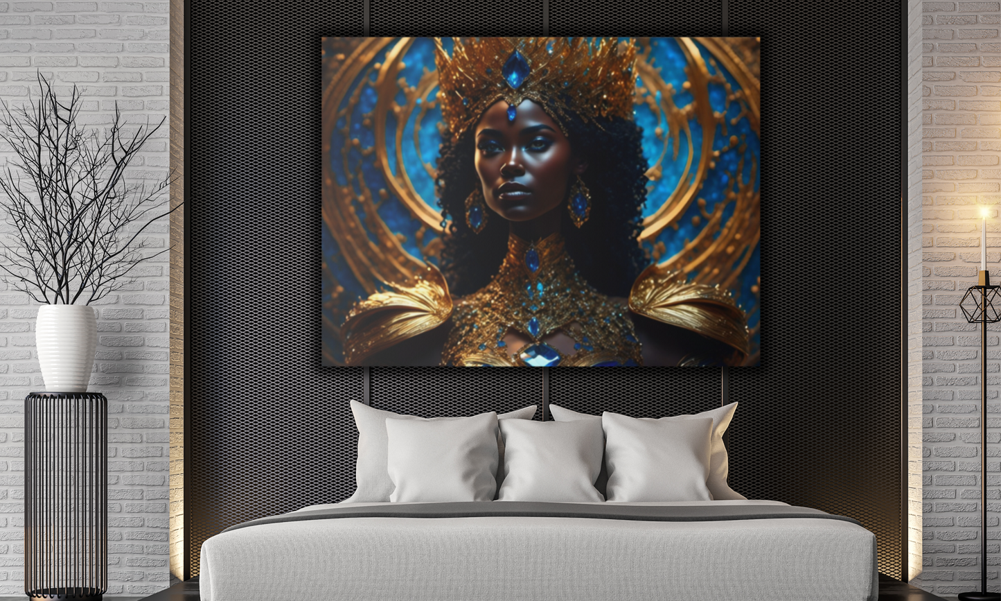 Beautiful African Queen Canvas Art