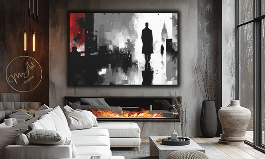 Abstract Shadows of the City - Canvas Wall Art