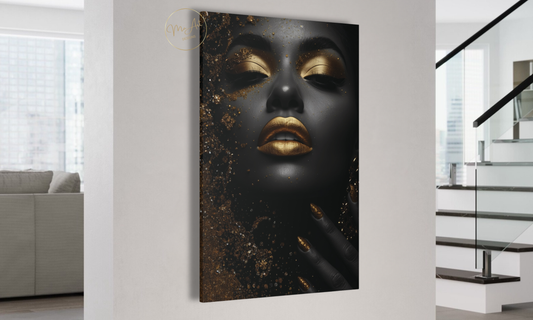 Black & Gold Elegance - Canvas Wall Art