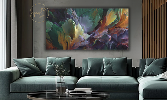 Abstract Floral Design Canvas Wall Art
