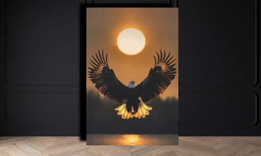 Majestic Bald Eagle at Sunset - Canvas Wall Art