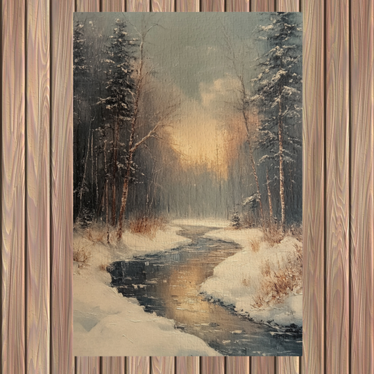 Icy Streams and Snowy Evergreen Dreams Jigsaw Puzzle - 1014 pieces
