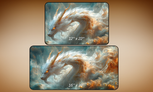 Golden Dragon God - Desk Mat / Mouse Pad