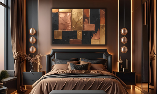 Abstract Metallic Canvas Wall Art