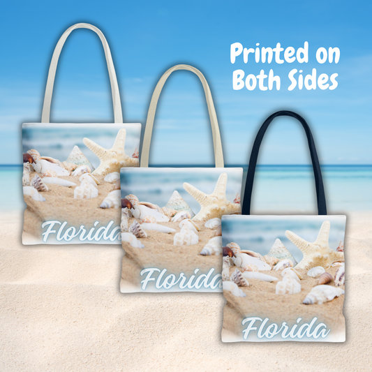 Seashells by the Sea Florida Tote Bag / Shopping Bag