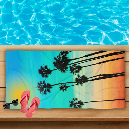 Palm Tree Paradise - Luxurious Beach Towel