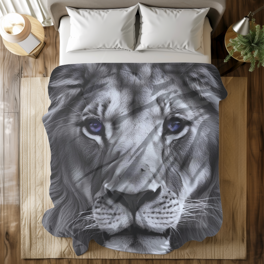 Majestic Lion - Velveteen Microfiber Blanket