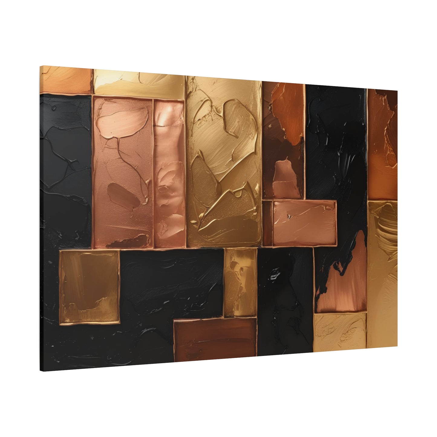 Abstract Metallic Canvas Wall Art