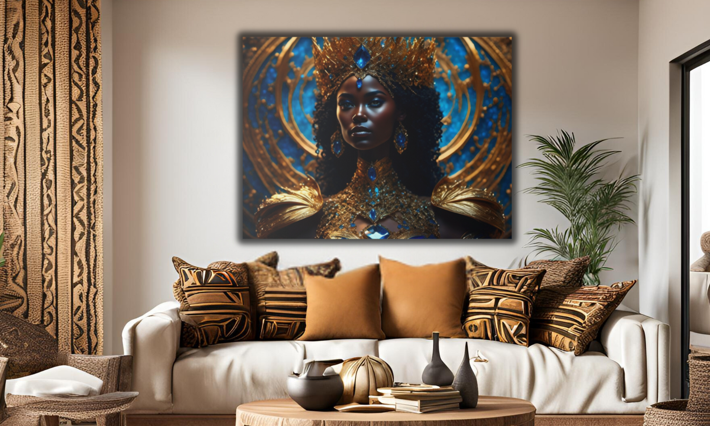 Beautiful African Queen Canvas Art