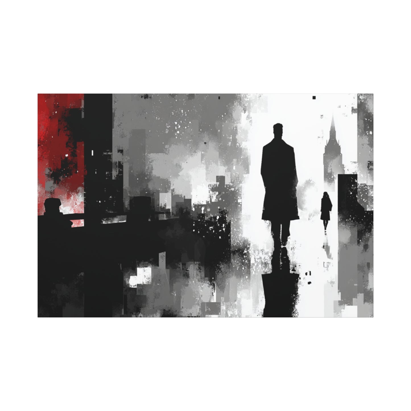 Abstract Shadows of the City - Canvas Wall Art