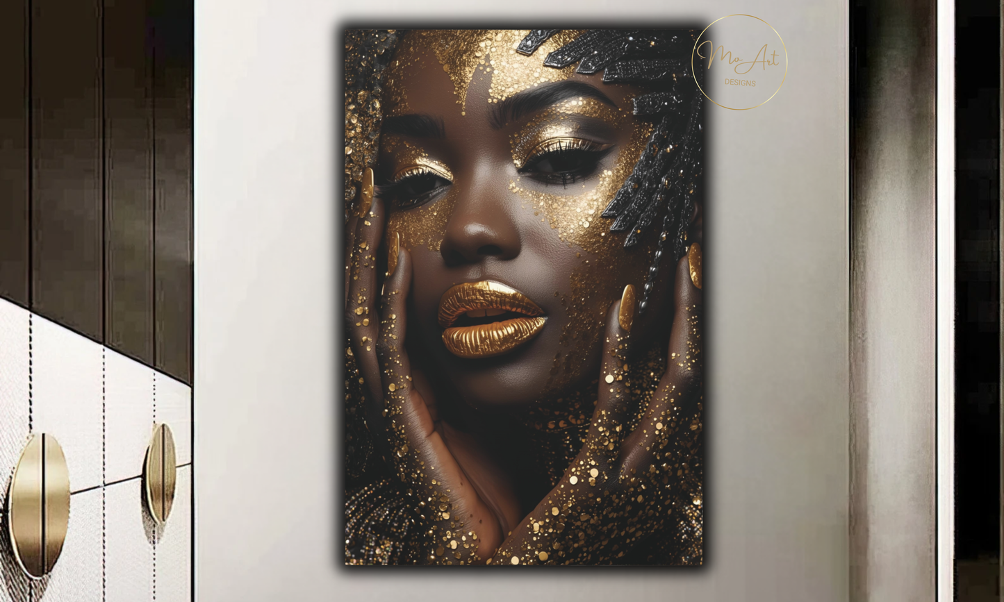 Divine Gold Essence – Canvas Wall Art