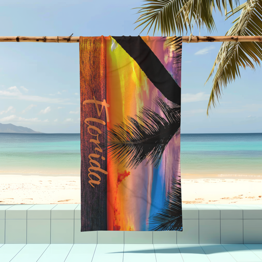 Florida Sunset - Luxurious Beach Towel