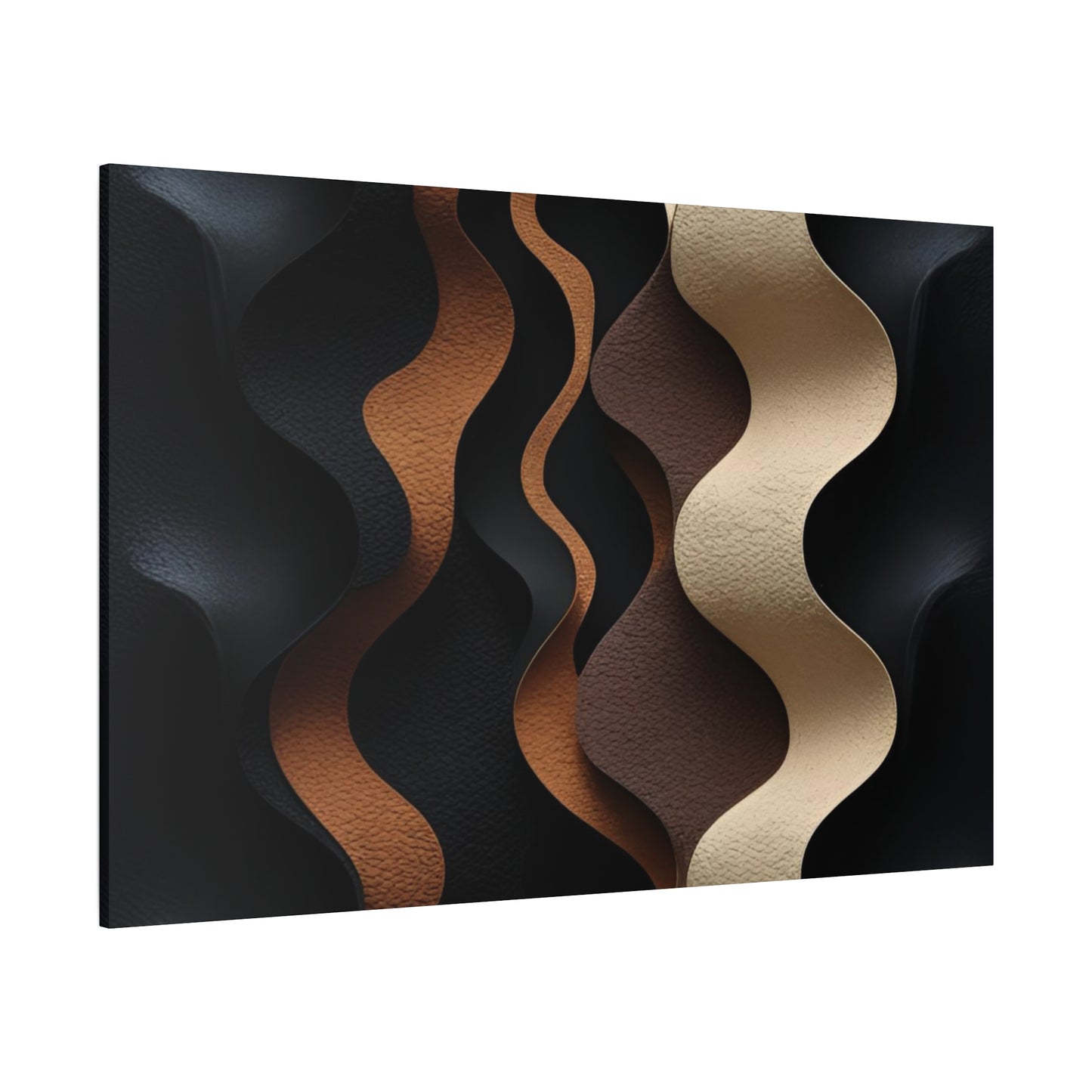Abstract Black, Brown and Beige Canvas Wall Art