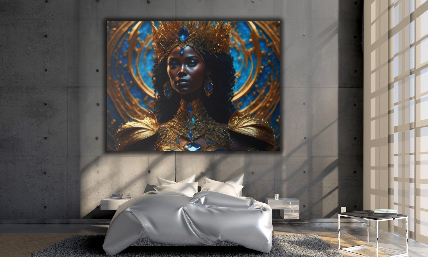Beautiful African Queen Canvas Art