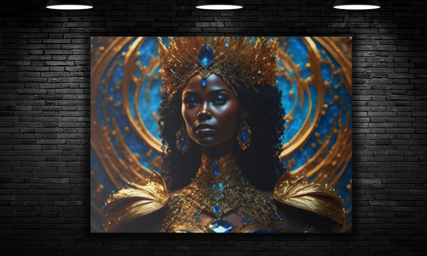 Beautiful African Queen Canvas Art