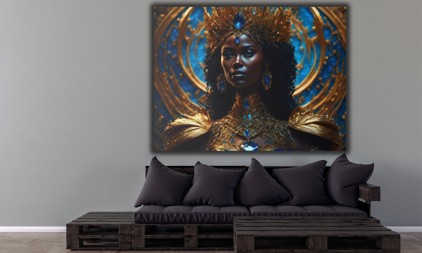 Beautiful African Queen Canvas Art