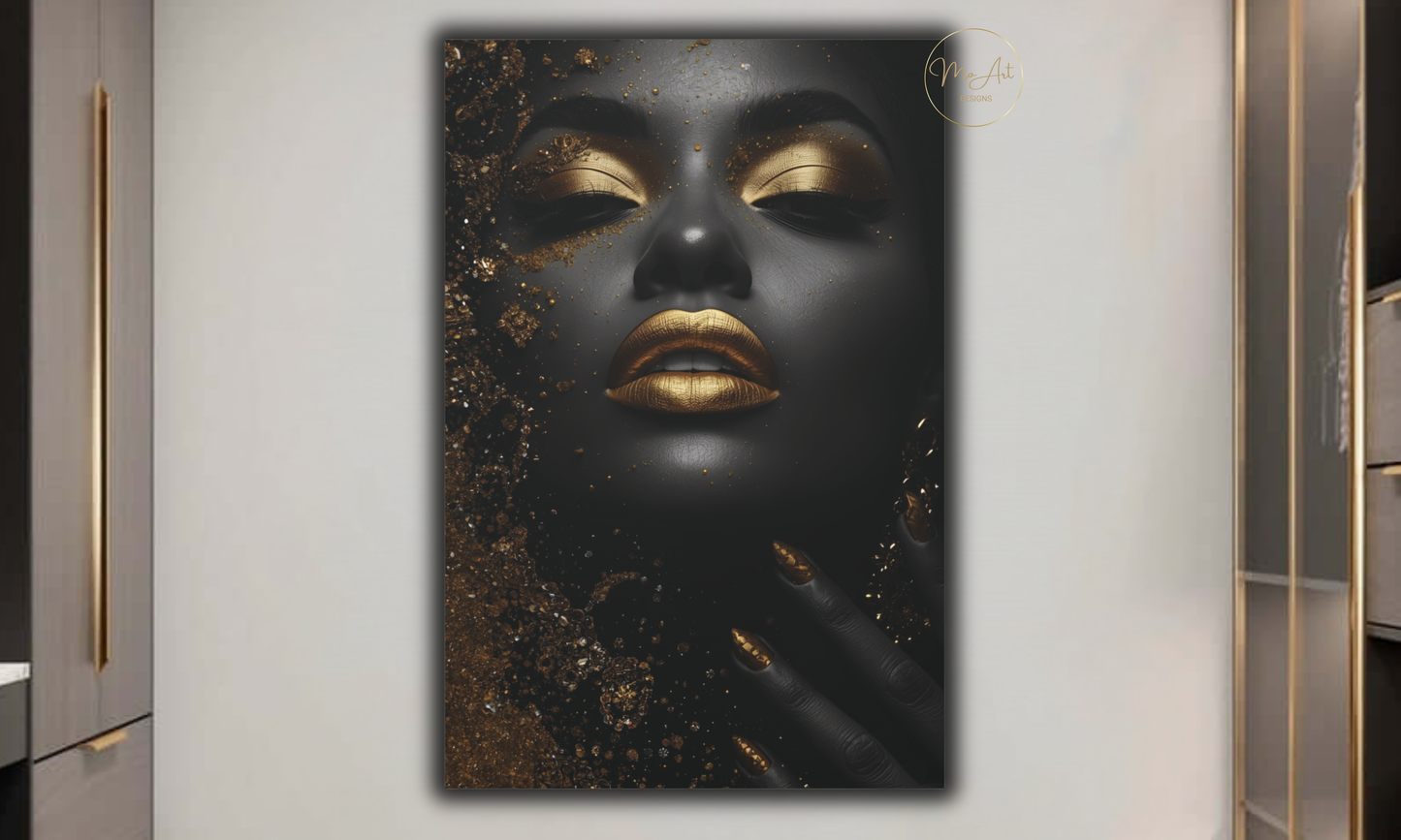 Black & Gold Elegance - Canvas Wall Art