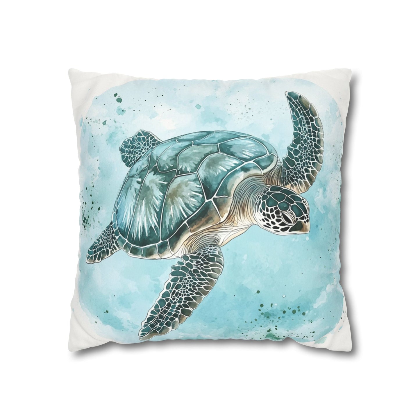 Sea Turtle Faux Suede Pillowcase