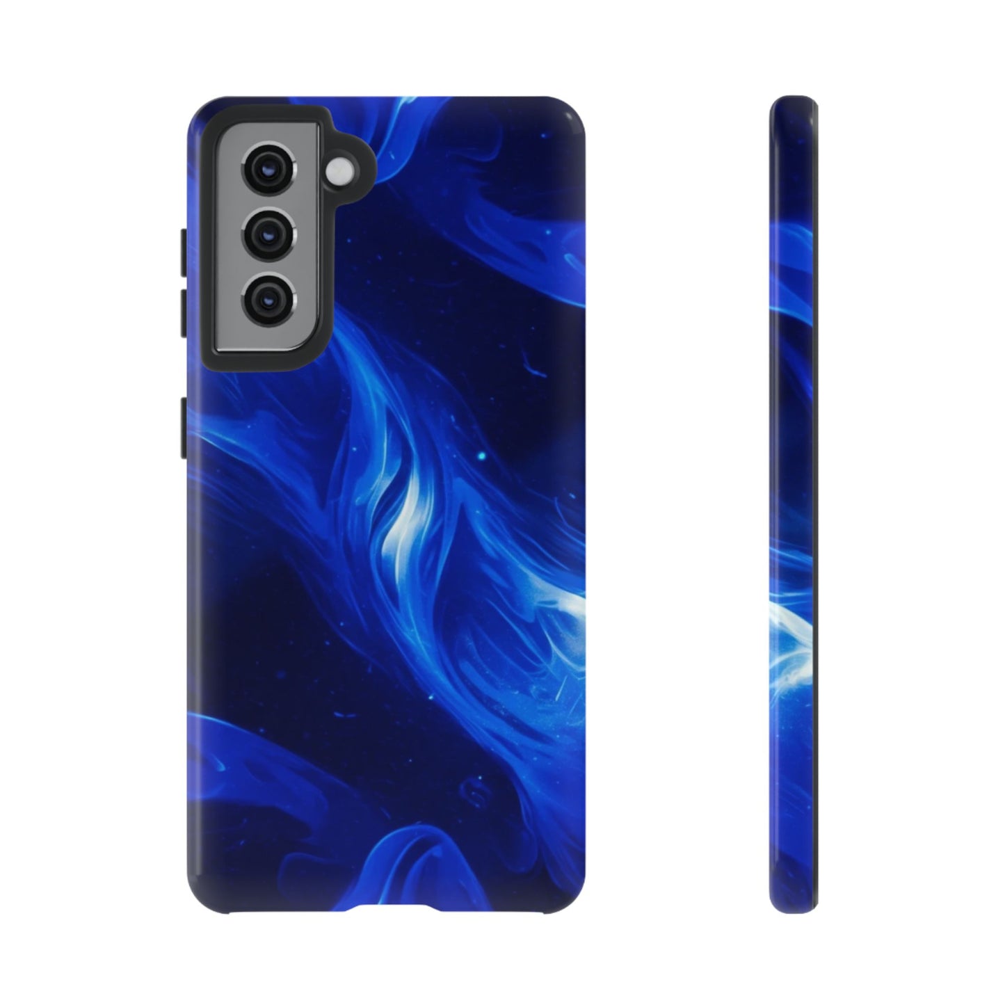 Deep Blue Swirl Design - Tough Phone Case - iPhone or Samsung Phones