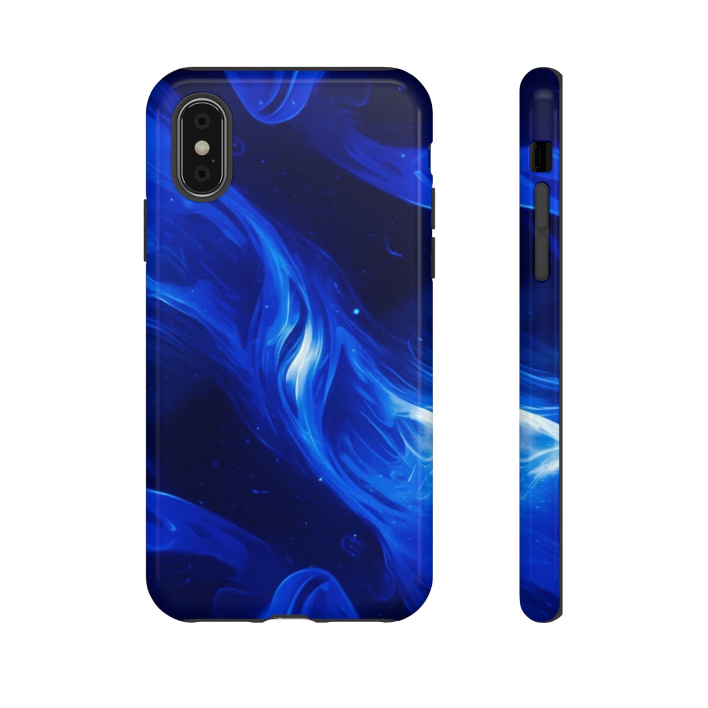 Deep Blue Swirl Design - Tough Phone Case - iPhone or Samsung Phones