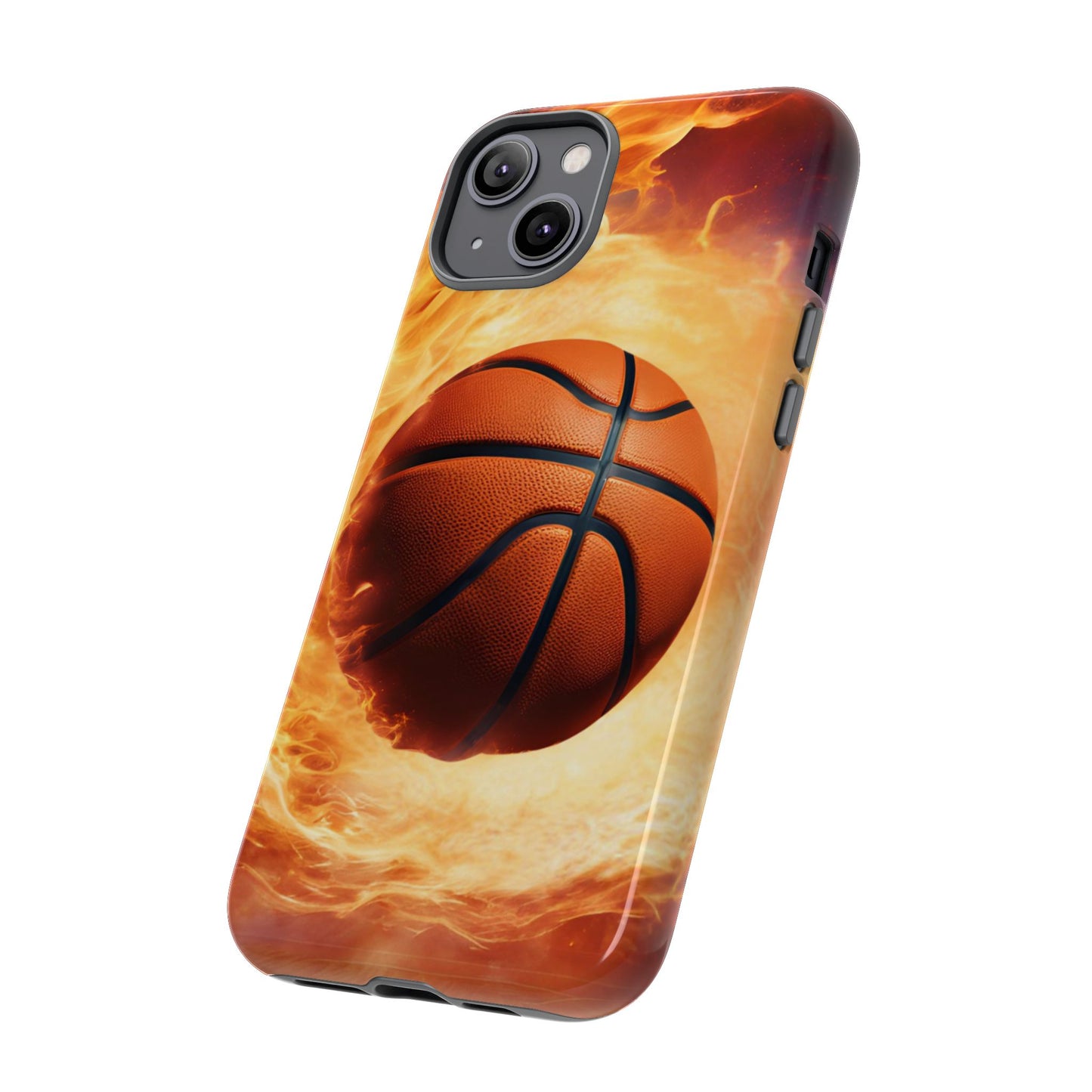 Basketball on Fire - Tough Phone Case for iPhone, Samsung, and Google Pixel for Ultimate Protection