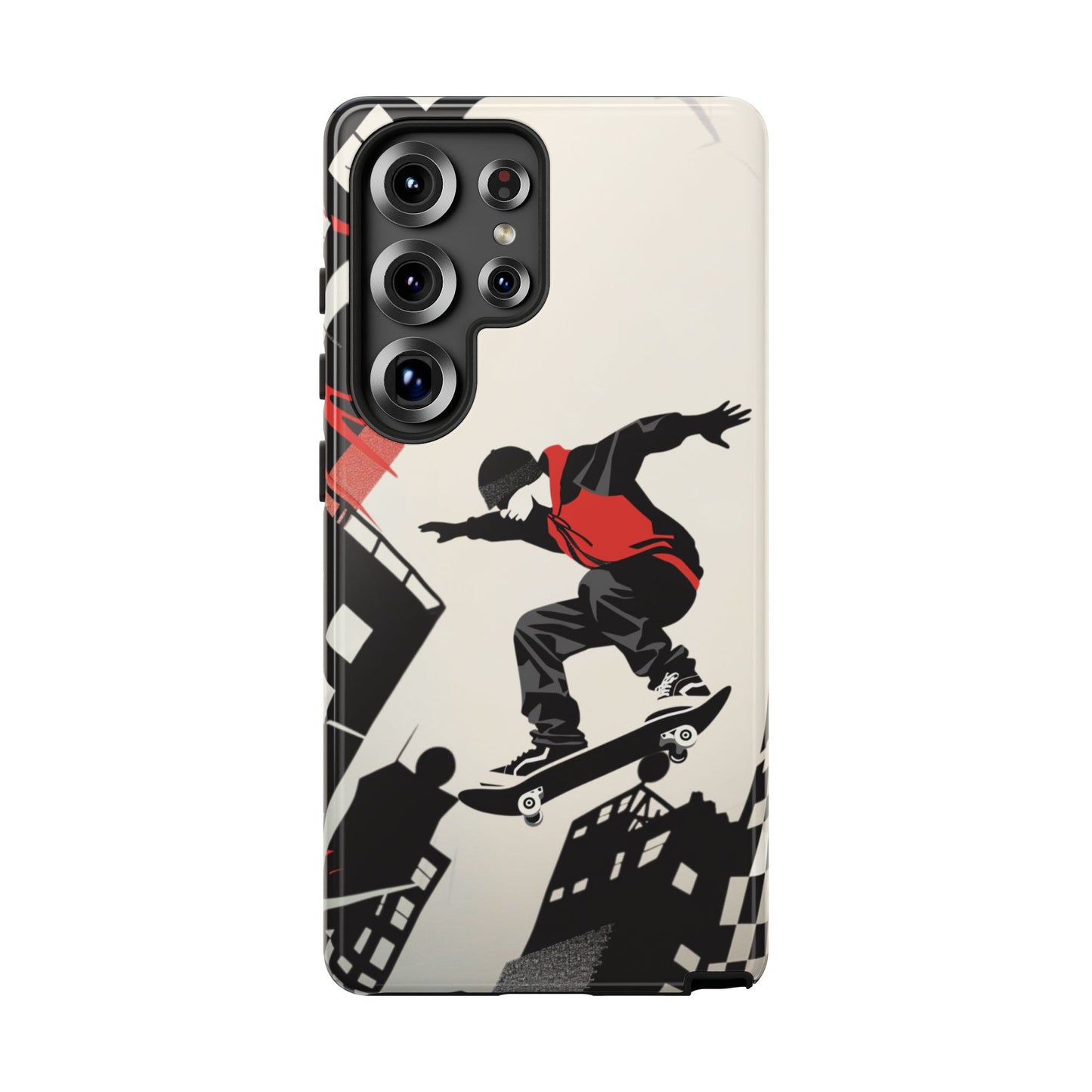 Skateboarding in the City - Tough Phone Case - iPhone or Samsung Phones