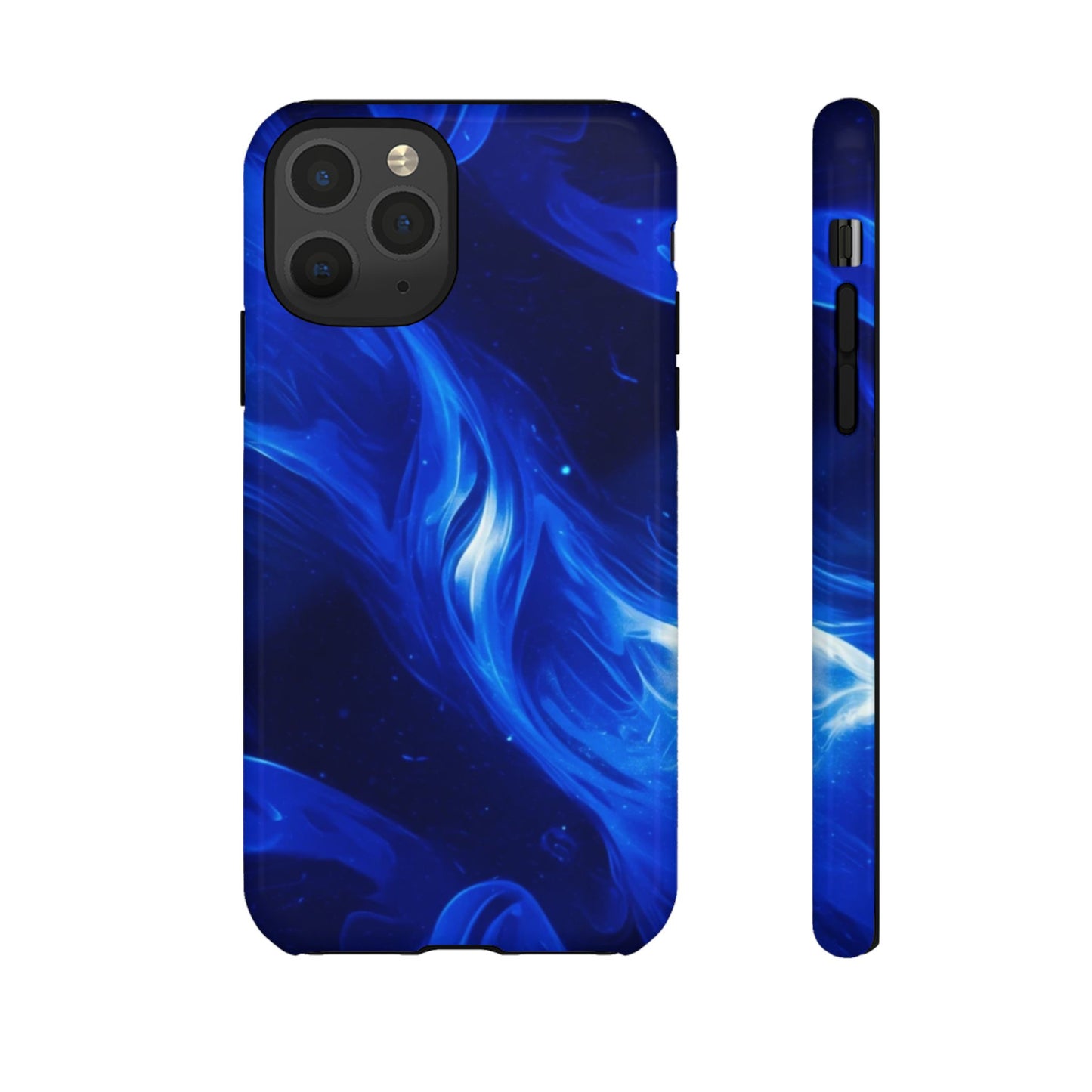 Deep Blue Swirl Design - Tough Phone Case - iPhone or Samsung Phones