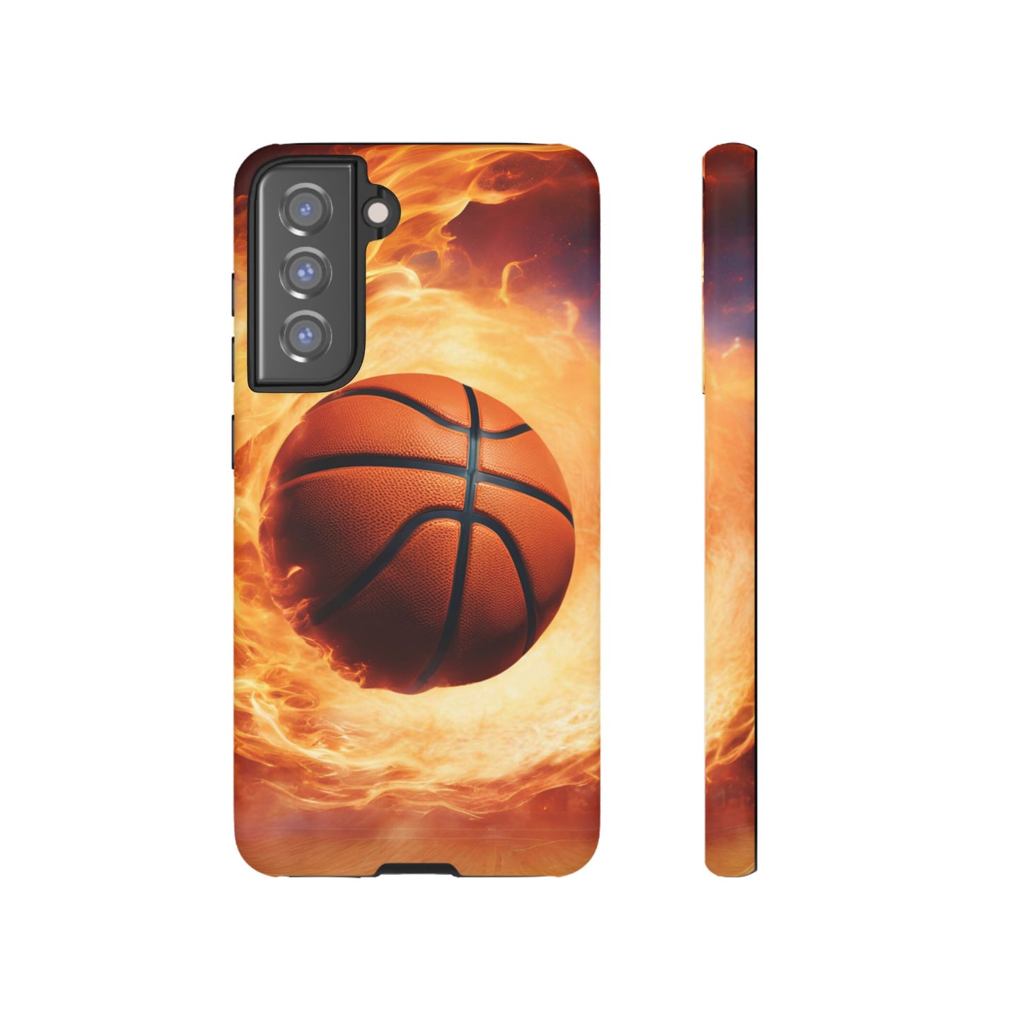 Basketball on Fire - Tough Phone Case for iPhone, Samsung, and Google Pixel for Ultimate Protection