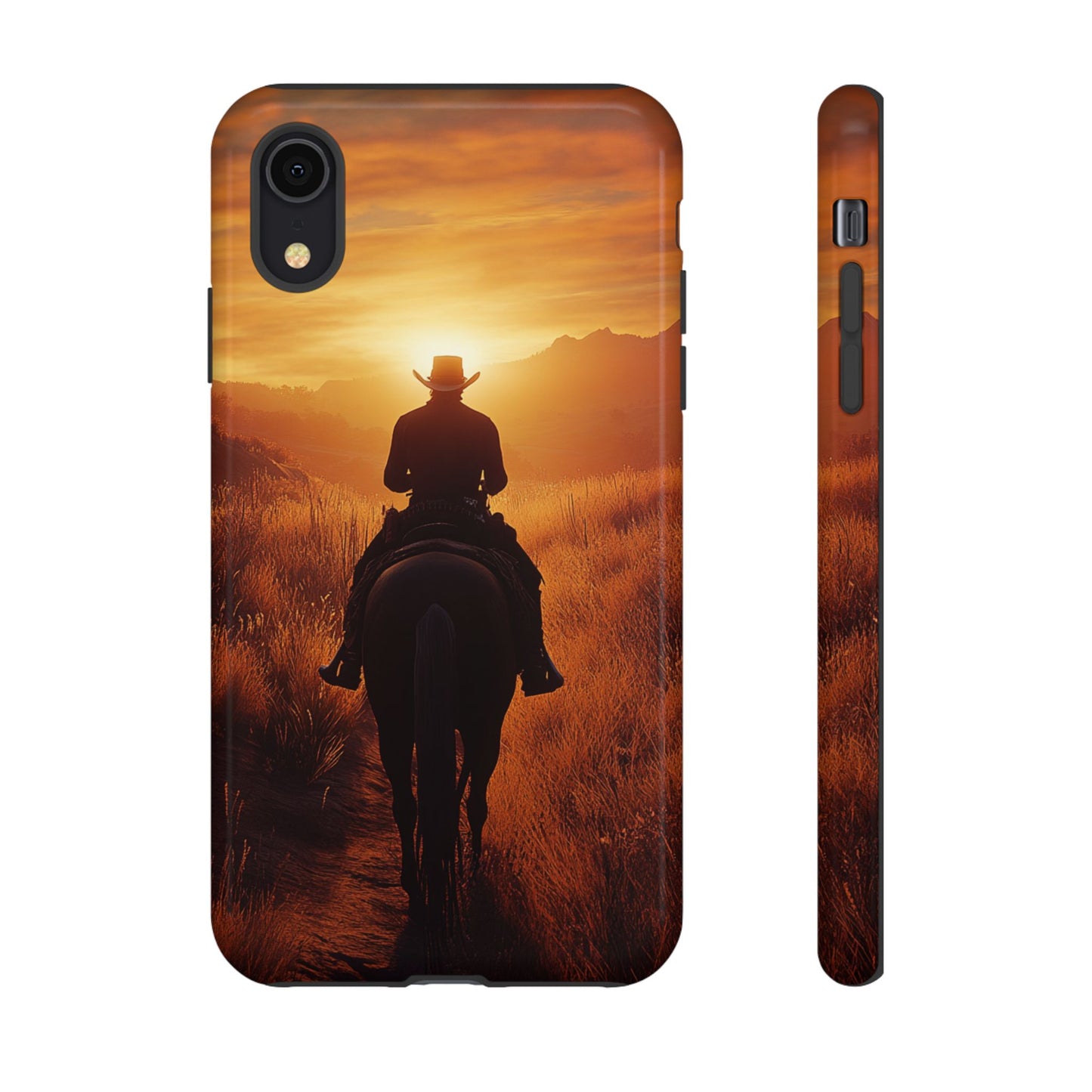 Chasing the Horizon: A Cowboy's Journey into the Sunset -  Phone Case - Tough Case, iPhone Case, Samsung Case, Google Pixel Case