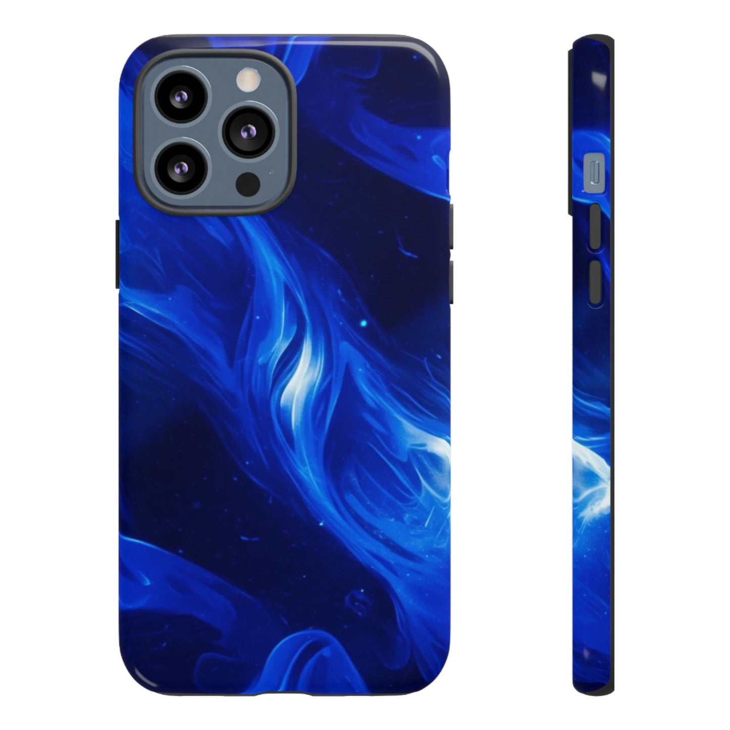 Deep Blue Swirl Design - Tough Phone Case - iPhone or Samsung Phones