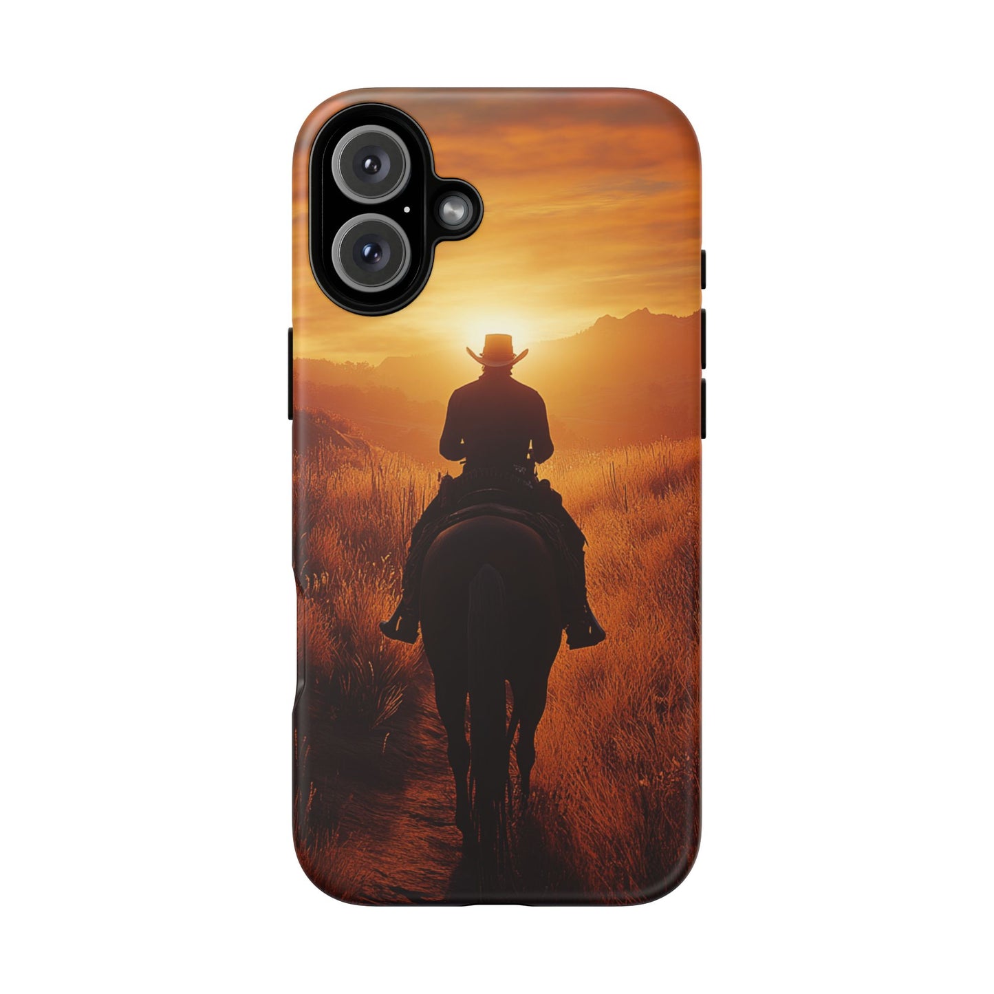 Chasing the Horizon: A Cowboy's Journey into the Sunset -  Phone Case - Tough Case, iPhone Case, Samsung Case, Google Pixel Case