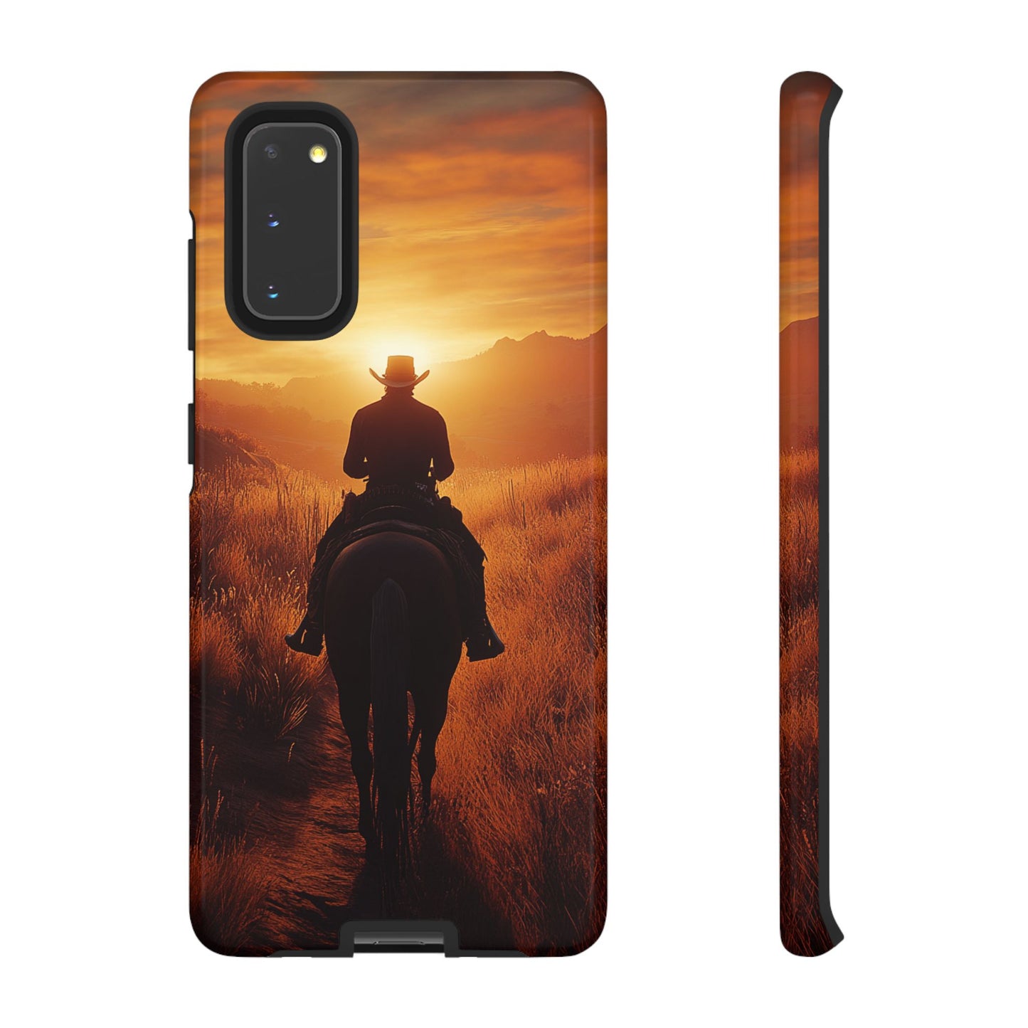 Chasing the Horizon: A Cowboy's Journey into the Sunset -  Phone Case - Tough Case, iPhone Case, Samsung Case, Google Pixel Case