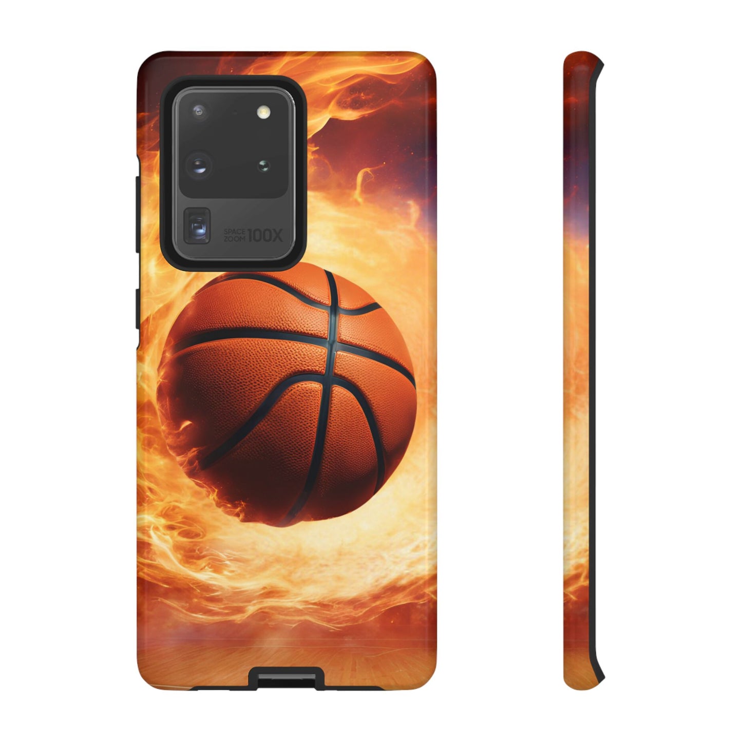 Basketball on Fire - Tough Phone Case for iPhone, Samsung, and Google Pixel for Ultimate Protection