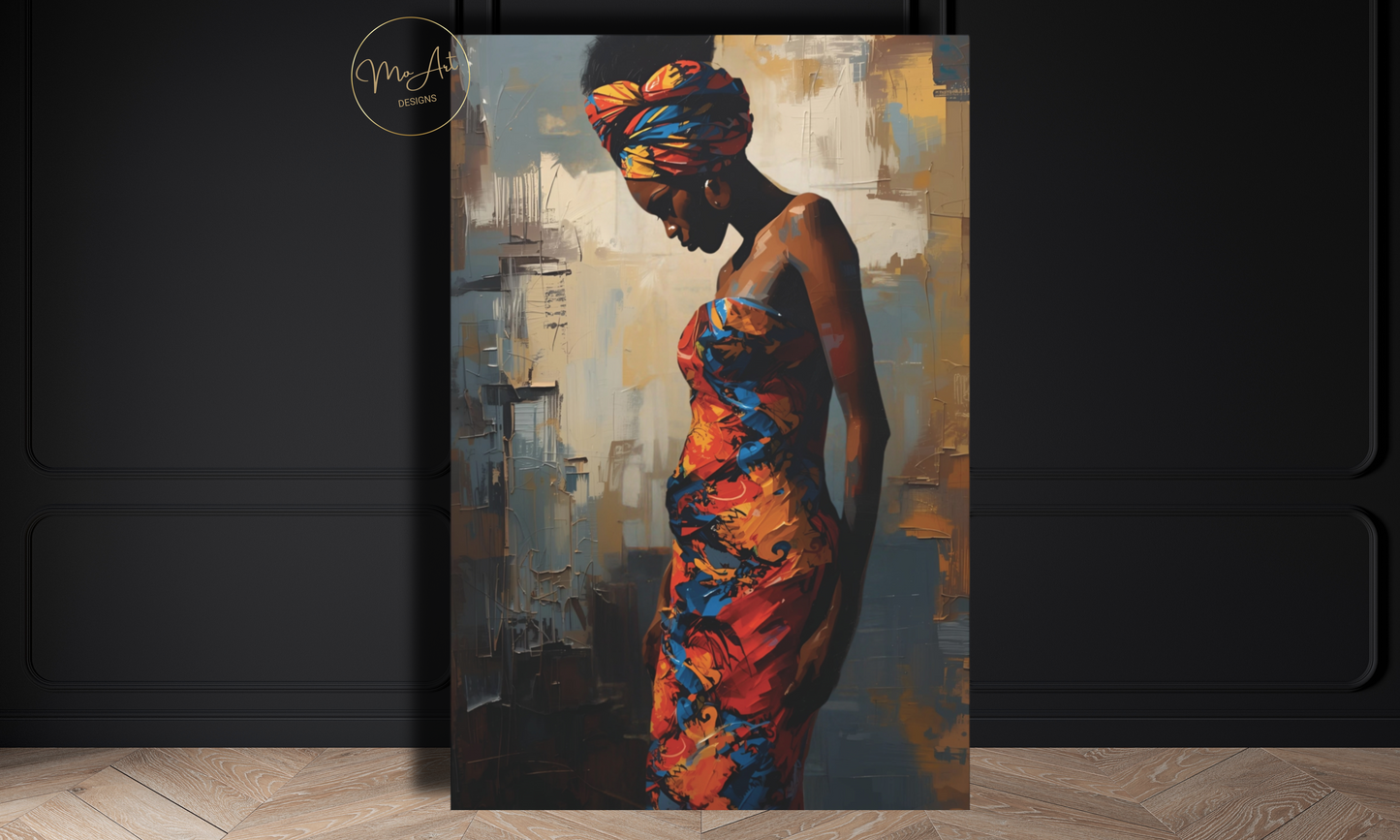 Radiance of Motherhood – Abstract Canvas Wall Art