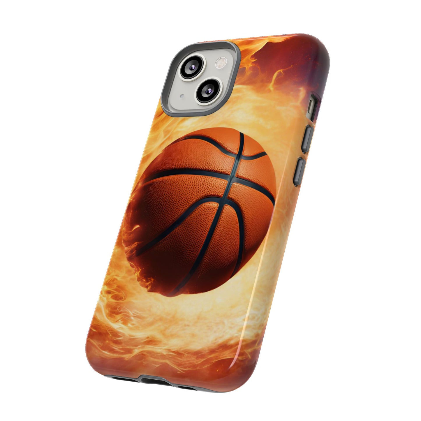 Basketball on Fire - Tough Phone Case for iPhone, Samsung, and Google Pixel for Ultimate Protection