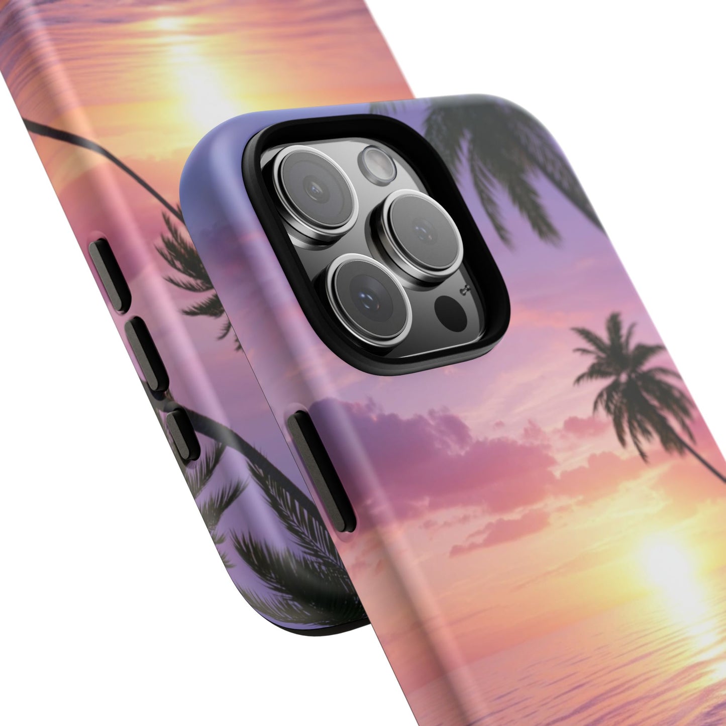 Pink Sunrise over the Ocean - Tough Phone Case - iPhone or Samsung Phones