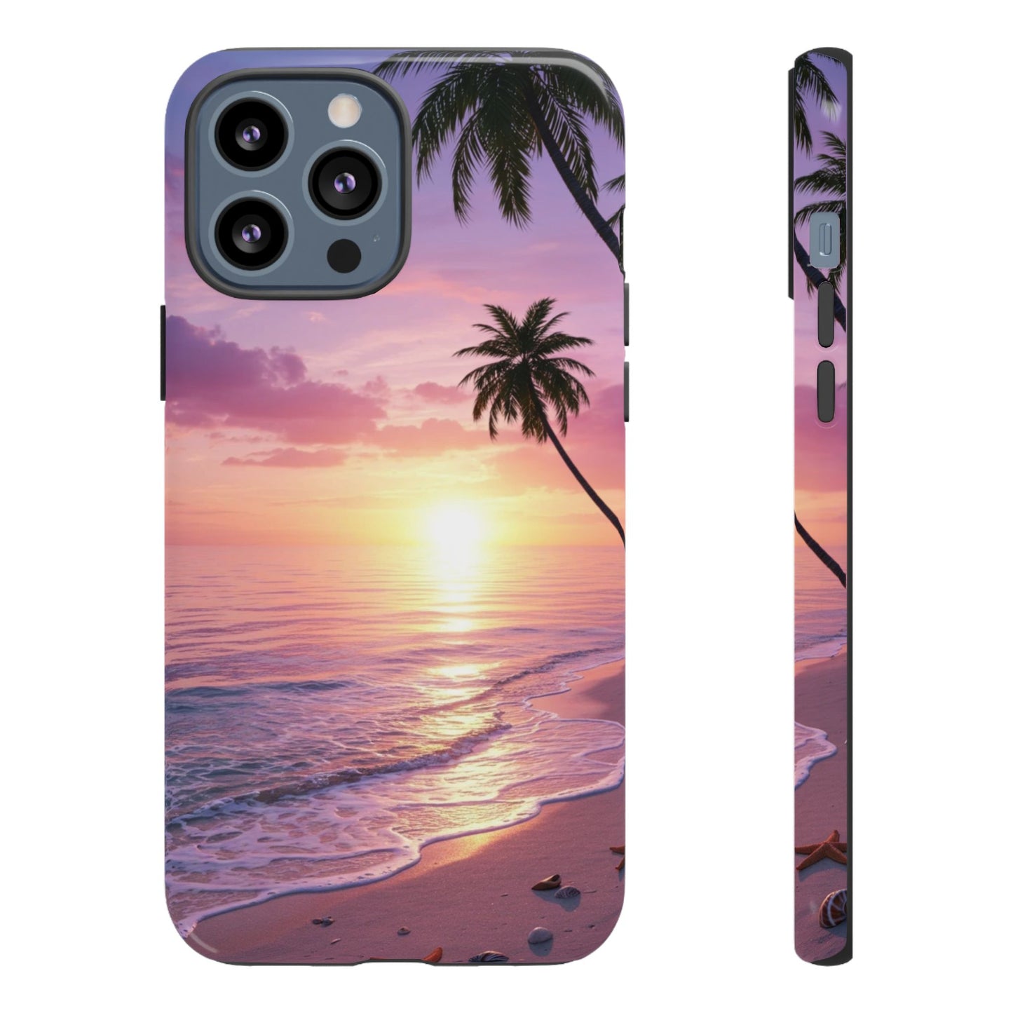 Pink Sunrise over the Ocean - Tough Phone Case - iPhone or Samsung Phones