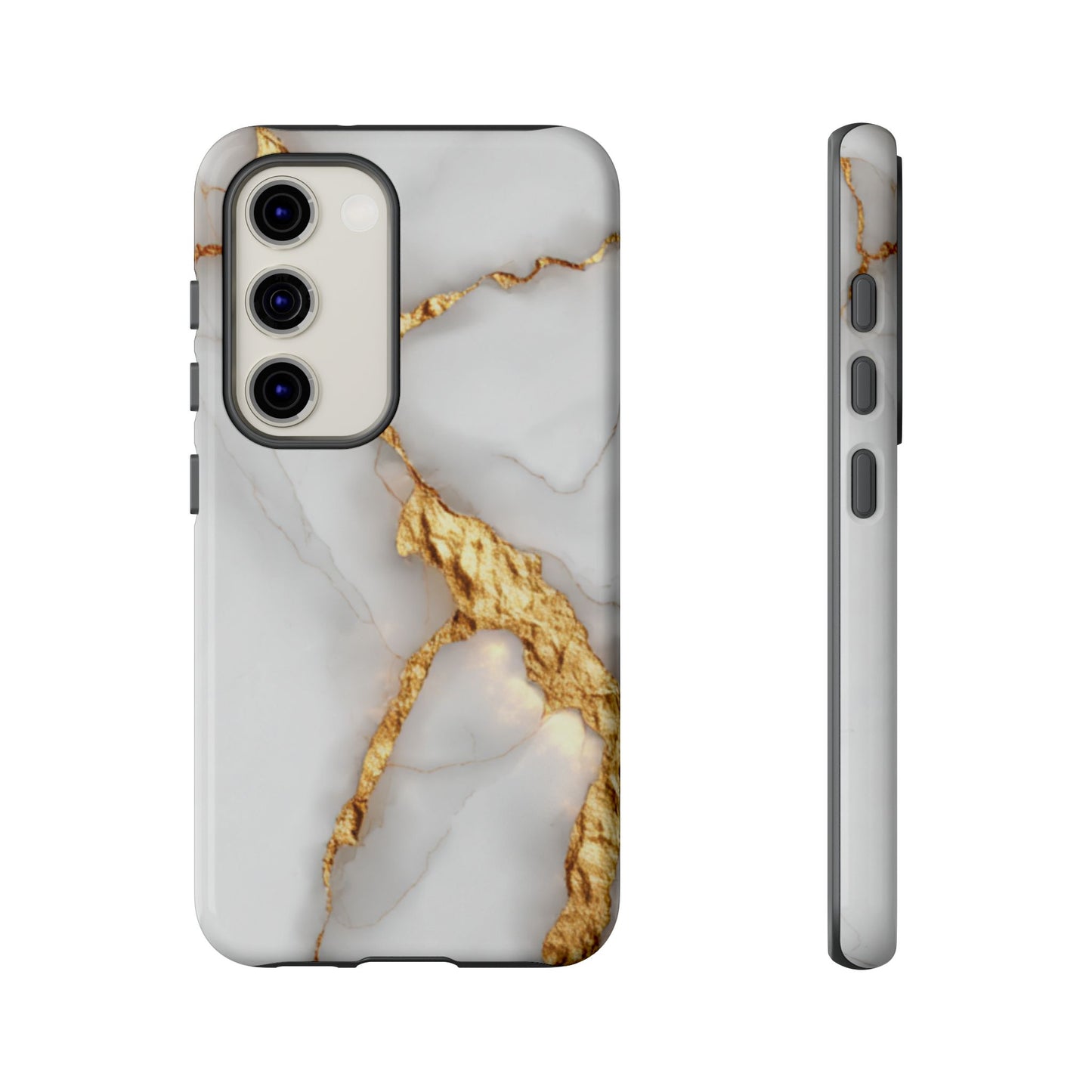 Gold and Marble Design - Tough Phone Case - iPhone or Samsung Phones