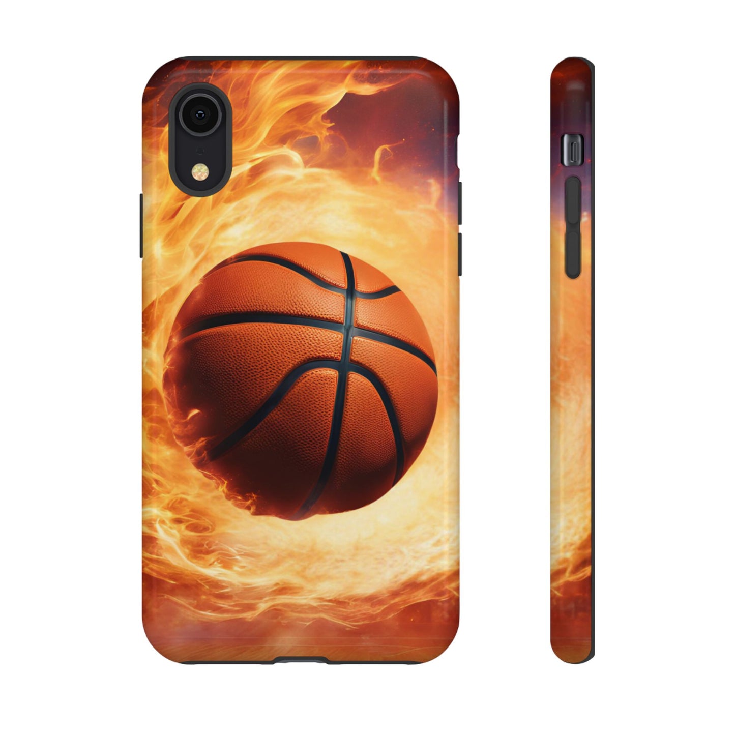 Basketball on Fire - Tough Phone Case for iPhone, Samsung, and Google Pixel for Ultimate Protection