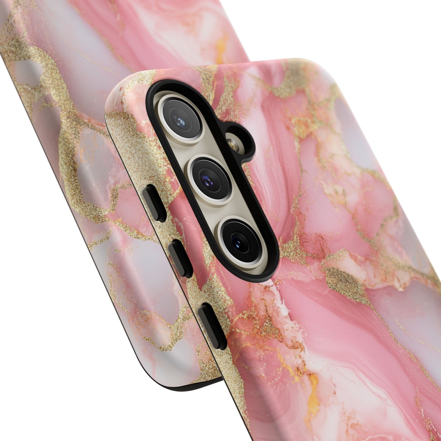 Pink and Gold Marbled Tough Phone Case, iPhone Case, Samsung Case