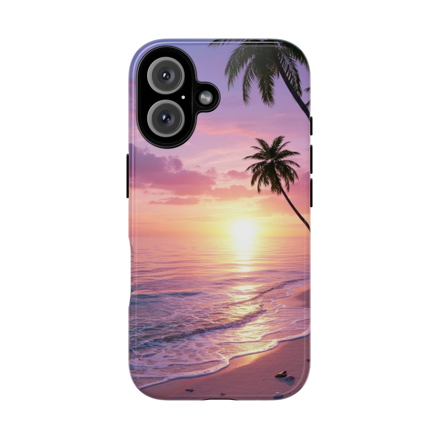Pink Sunrise over the Ocean - Tough Phone Case - iPhone or Samsung Phones