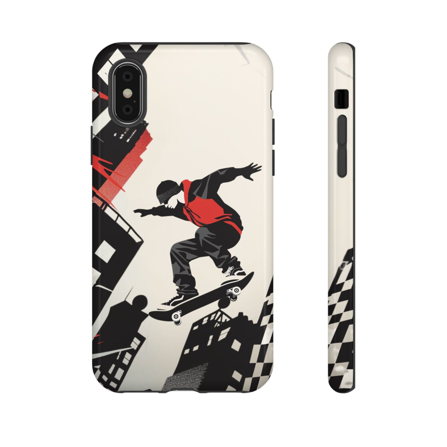 Skateboarding in the City - Tough Phone Case - iPhone or Samsung Phones
