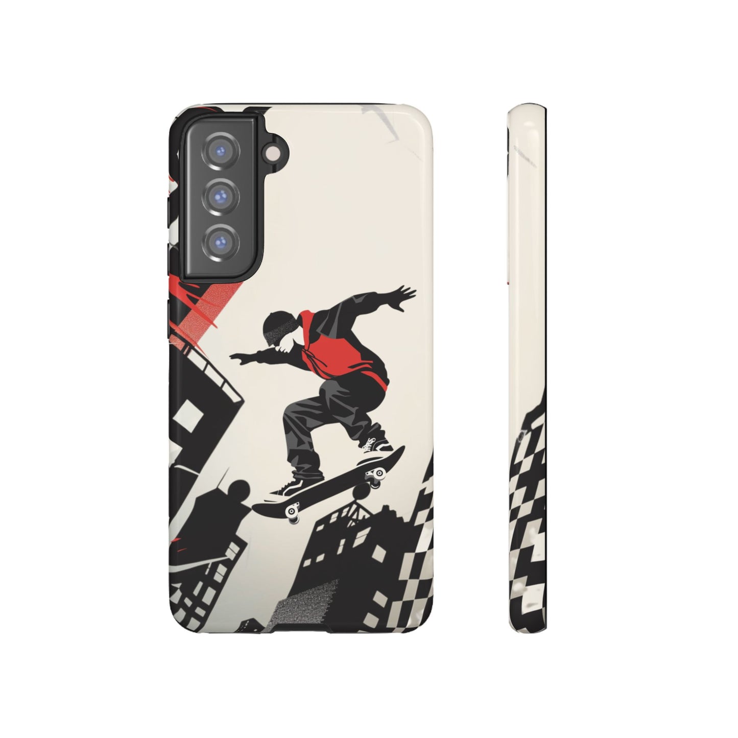 Skateboarding in the City - Tough Phone Case - iPhone or Samsung Phones