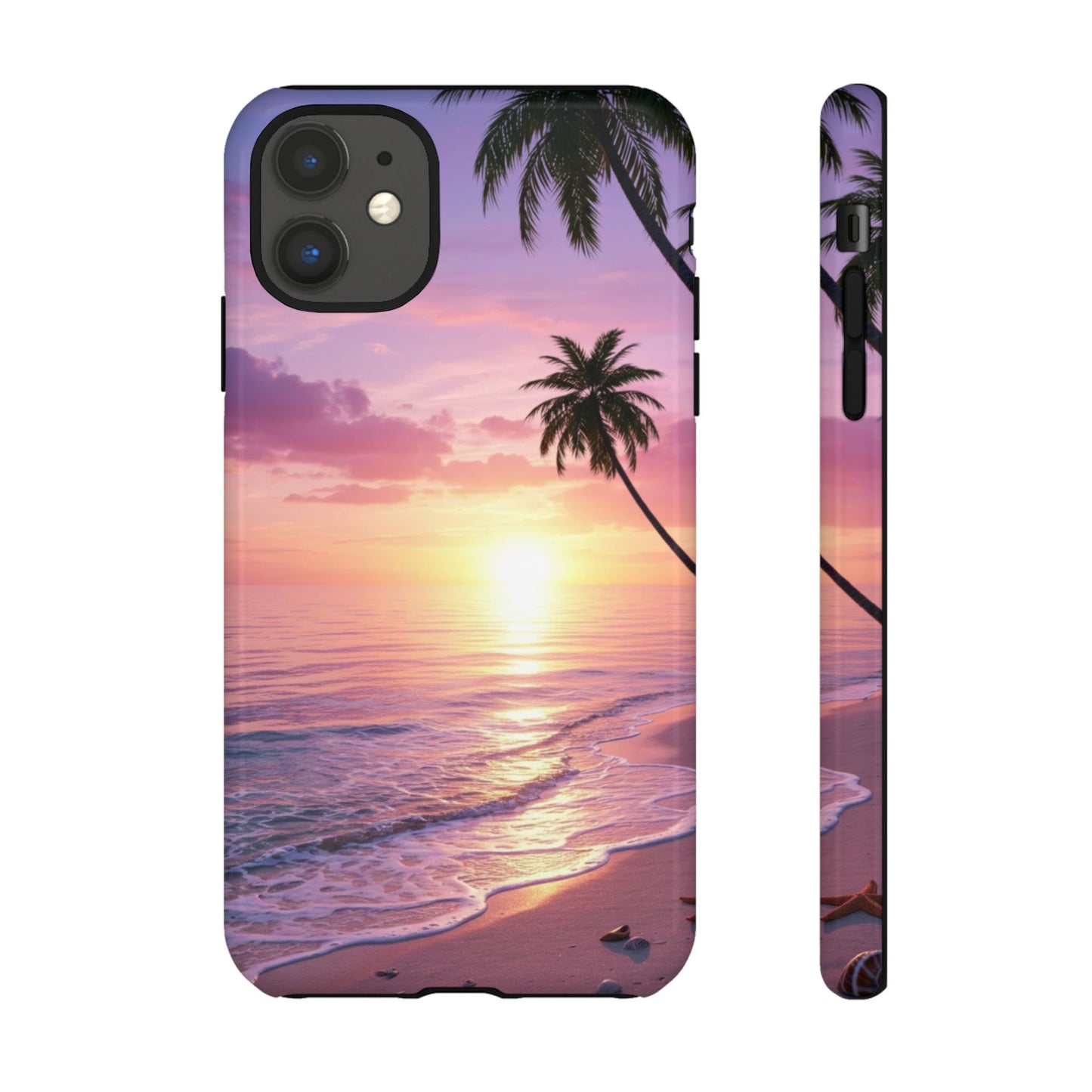 Pink Sunrise over the Ocean - Tough Phone Case - iPhone or Samsung Phones