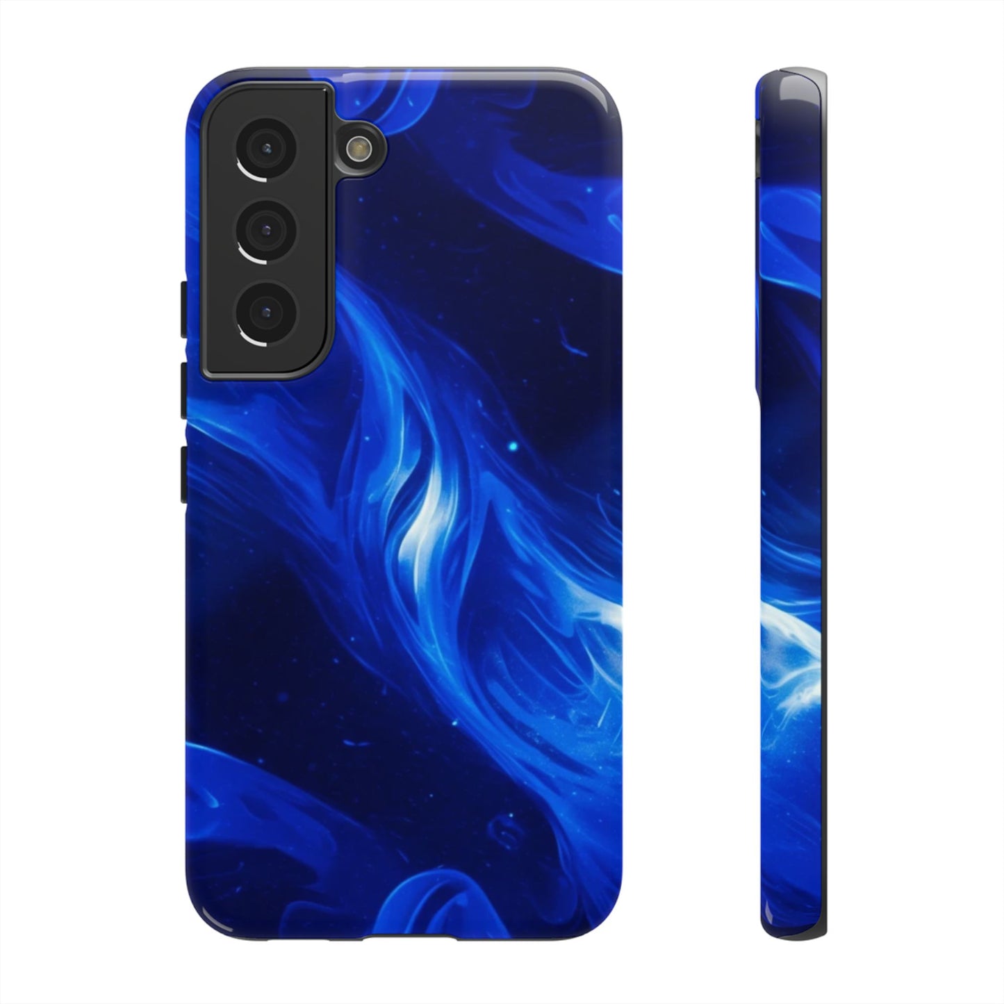 Deep Blue Swirl Design - Tough Phone Case - iPhone or Samsung Phones