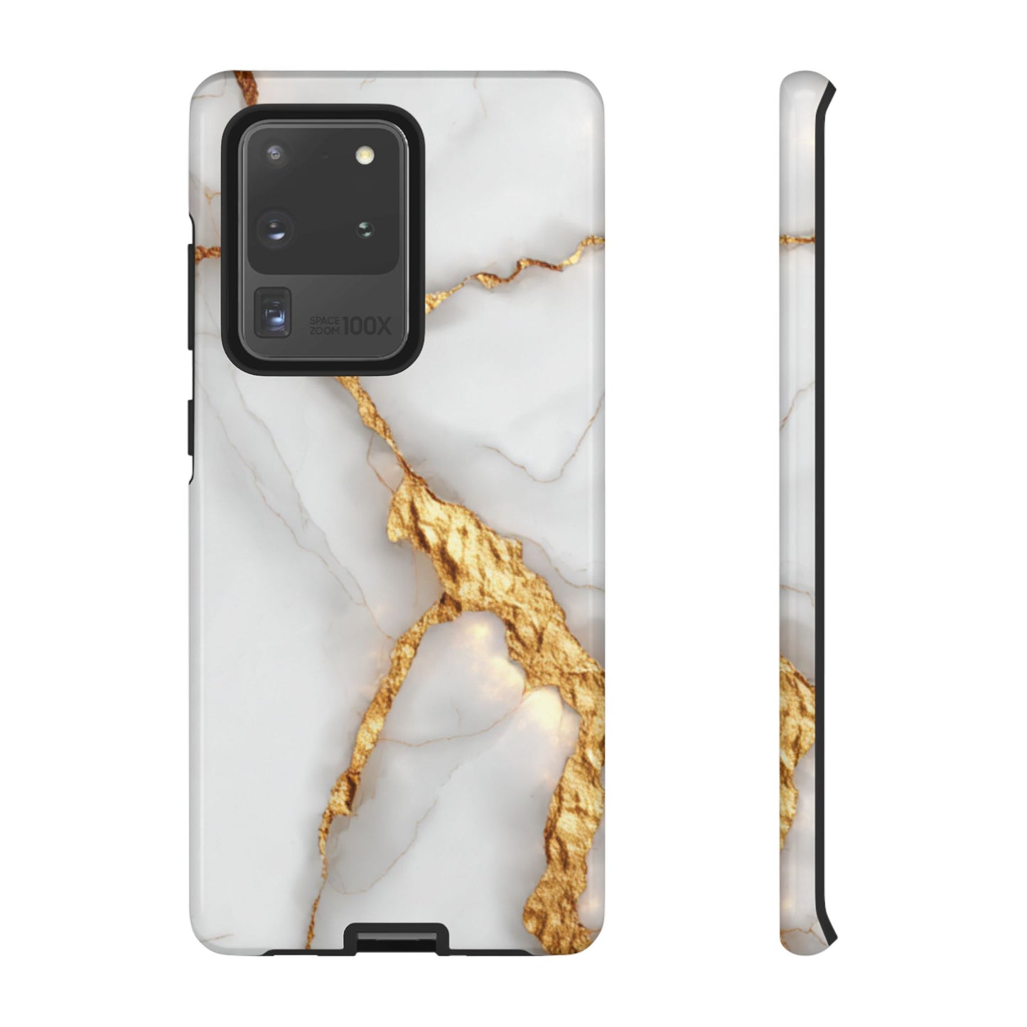 Gold and Marble Design - Tough Phone Case - iPhone or Samsung Phones