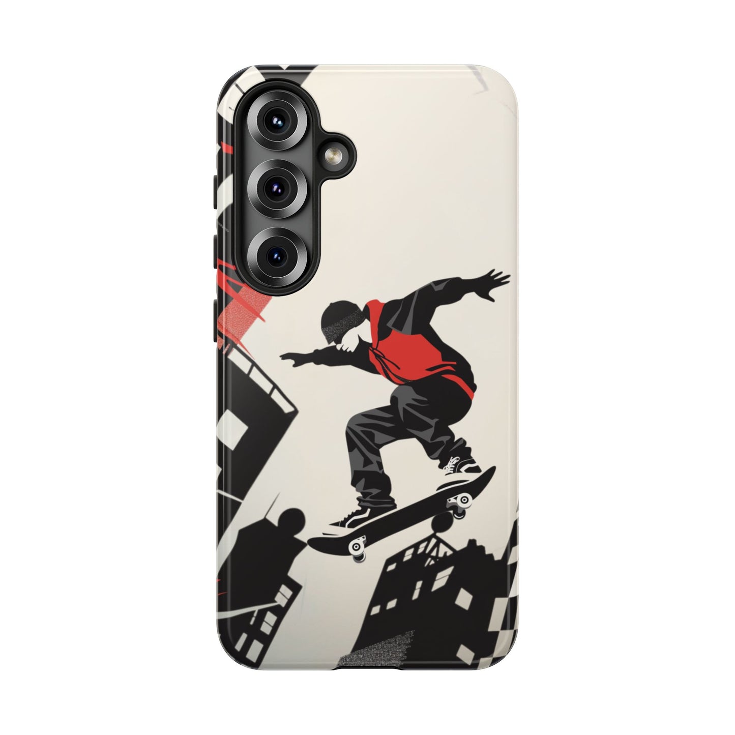 Skateboarding in the City - Tough Phone Case - iPhone or Samsung Phones