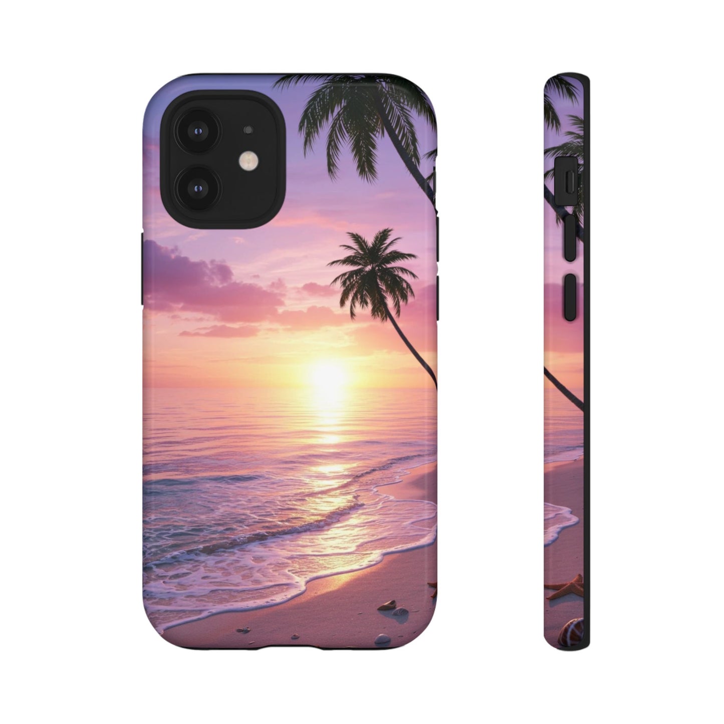 Pink Sunrise over the Ocean - Tough Phone Case - iPhone or Samsung Phones