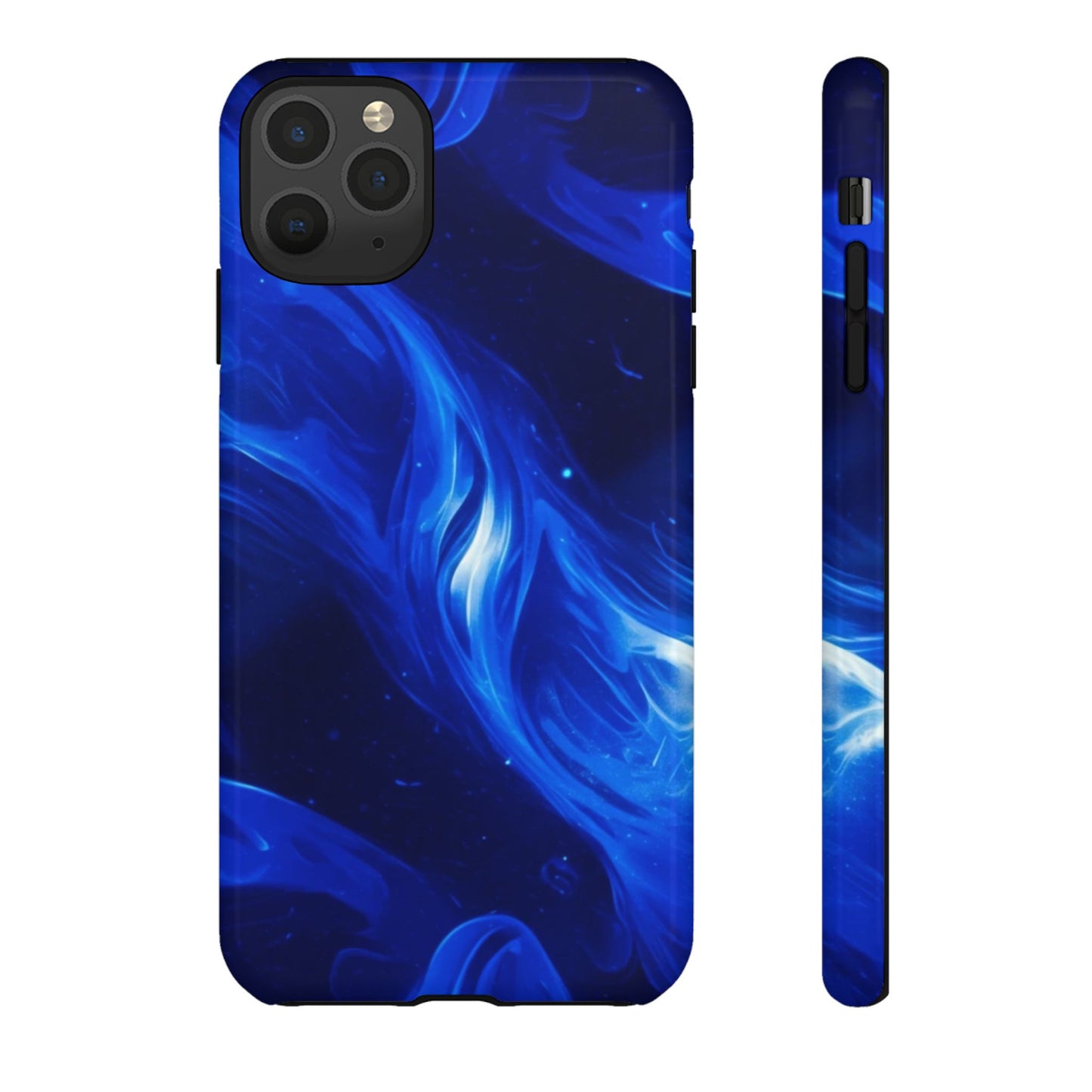 Deep Blue Swirl Design - Tough Phone Case - iPhone or Samsung Phones